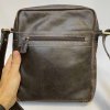 Pánská hnědá WILD Leather kožená crossbody messenger taška přes rameno | velikost XL extra velká