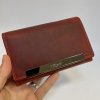 Dámská prémiová červená kožená peněženka TILLBERG LEATHER RFID s monogramem, vlastním textem nebo fotkou