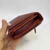 Dámská prémiová červená kožená peněženka TILLBERG LEATHER RFID s monogramem, vlastním textem nebo fotkou