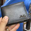 Pánská černá kožená dolarovka BEORIGINAL Leather s monogramem (ražba)  + Akce - zlatá mince Pro štěstí ZDARMA