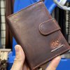 Pánská kožená peněženka Bellugio Leather RFID s monogramem (ražba)  + Akce - zlatá mince Pro štěstí ZDARMA