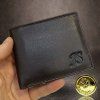 Malá hnědá SLIM kožená peněženka BEORIGINAL Leather s monogramem (ražba)