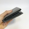 Pánská šedá SOFT kožená peněženka RFID BEORIGINAL Leather s monogramem (ražba)