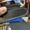Pánský prošitý černý kožený pásek DOUBLE HUNTERS Leather s monogramem (ražba) lze zkrátit  + prémiové dárkové balení BE Original