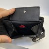 Pánská černá kožená peněženka RFID BEORIGINAL Leather s monogramem (ražba)