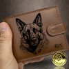 S fotkou jakéhokoliv psa a textem - Pánská světle hnědá kožená peněženka BEORIGINAL Leather RFID  + Akce - zlatá mince Pro štěstí ZDARMA