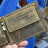 Pánská hnědá kožená peněženka HUNTER Natural Leather s monogramem (ražba)  + Akce - zlatá mince Pro štěstí ZDARMA