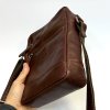 Pánská hnědá bordó kožená crossbody messenger taška přes rameno | velikost M středně velká  Bez personalizace - individuální přání řešíme po domluvě.