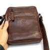 Pánská hnědá bordó kožená crossbody messenger taška přes rameno | velikost M středně velká  Bez personalizace - individuální přání řešíme po domluvě.