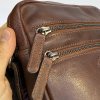 Pánská hnědá bordó kožená crossbody messenger taška přes rameno | velikost M středně velká  Bez personalizace - individuální přání řešíme po domluvě.