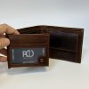 Luxusní kožená peněženka tmavě hnědá PERSONIQ Be Leather RFID s monogramem (ražba)  + Akce - zlatá mince Pro štěstí ZDARMA