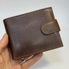Pánská tmavě hnědá kožená peněženka PERSONIQ BeLeather RFID s gravírováním textu,  monogramu, fotky  + Akce - zlatá mince Pro štěstí ZDARMA