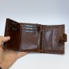 Pánská tmavě hnědá kožená peněženka na výšku PERSONIQ Be Leather RFID s monogramem (ražba)  + Akce - zlatá mince Pro štěstí ZDARMA