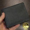 Černá SLIM kožená peněženka BEORIGINAL Leather s monogramem (ražba)