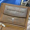 Pánská tmavě hnědá kožená peněženka HUNTER Leather s monogramem (ražba)  + Akce - zlatá mince Pro štěstí ZDARMA