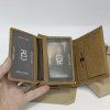 Pánská světle hnědá kožená peněženka HUNTER Leather s monogramem (ražba)  + Akce - zlatá mince Pro štěstí ZDARMA