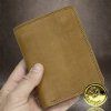 Pánská světle hnědá kožená peněženka HUNTER Leather s monogramem (ražba)  + Akce - zlatá mince Pro štěstí ZDARMA