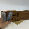 Pánská tmavě hnědá kožená peněženka HUNTER Leather s monogramem (ražba)  + Akce - zlatá mince Pro štěstí ZDARMA