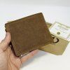 Pánská tmavě hnědá kožená peněženka HUNTER Leather s monogramem (ražba)  + Akce - zlatá mince Pro štěstí ZDARMA
