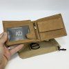 Pánská světle hnědá kožená peněženka HUNTER Leather s monogramem (ražba)  + Akce - zlatá mince Pro štěstí ZDARMA
