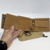 Pánská světle hnědá kožená peněženka HUNTER Leather s monogramem (ražba)  + Akce - zlatá mince Pro štěstí ZDARMA