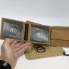 Pánská světle hnědá kožená peněženka HUNTER Leather s monogramem (ražba)  + Akce - zlatá mince Pro štěstí ZDARMA