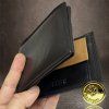 Černá hnědá COMBO kožená peněženka BEORIGINAL Leather RFID s monogramem (ražba)  + Akce - zlatá mince Pro štěstí ZDARMA