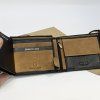 Černá hnědá COMBO kožená peněženka BEORIGINAL Leather RFID s monogramem (ražba)  + Akce - zlatá mince Pro štěstí ZDARMA