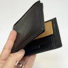 Černá hnědá COMBO kožená peněženka BEORIGINAL Leather RFID s monogramem (ražba)  + Akce - zlatá mince Pro štěstí ZDARMA