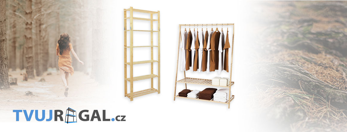 POLICOVÉ REGÁLY - DŘEVĚNÉ