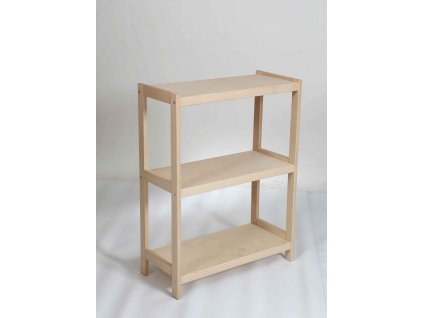 Regál dřevěný bukový počet polic 3 - 93x80x33 cm