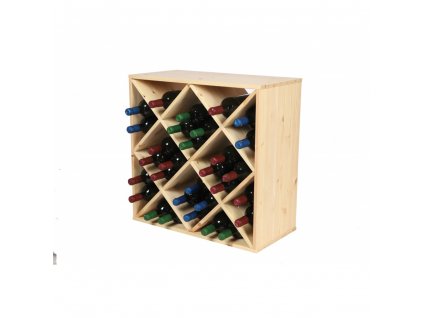 regal na wino drewniany modulowy skrzynkowy 60x30x30 cm naturalny (4)