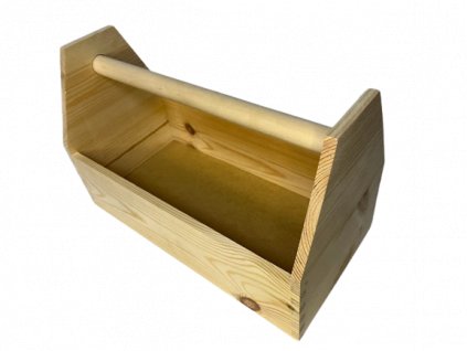Dřevěný box na nářadí s rukojetí