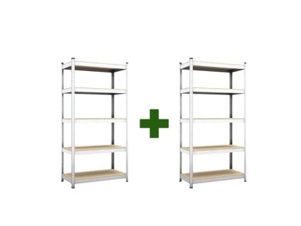 Akční balíček 1+1 Kovový regál ECONOMY 180x90x40 - pozinkovaný