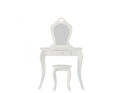 Toaletní stolek pro děti se židlí - bílý