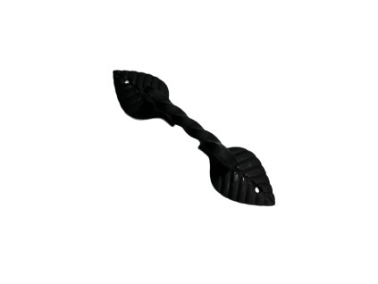 Kované ozdobné madlo KOVAL 110/240 mm bukový list - černá