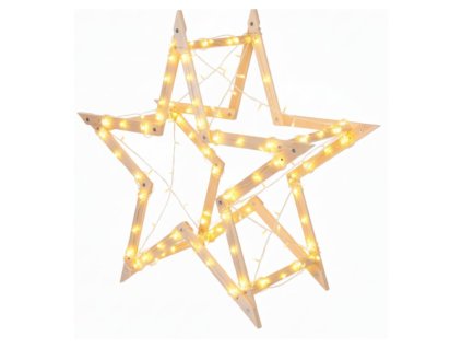 Dřevěná skládací VÁNOČNÍ HVĚZDA MODOSTAR 114 cm