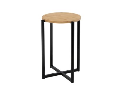 Kulatý stůl s kovovou podstavou