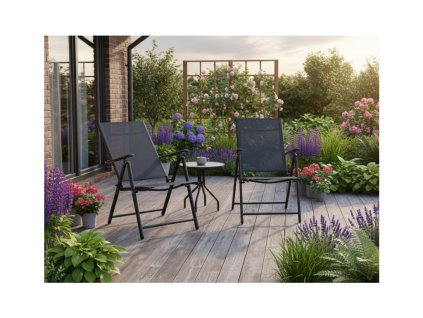 Set skládací zahradní židle a kulatý stůl