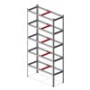 Kovový regál řada STANDARD II 180x100x50 5 políc nosnost 1000 kg - pozinkovaný
