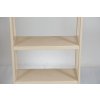 Regál dřevěný bukový počet polic 6 - 213x50x38 cm