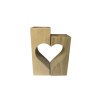 Dřevěný svícen srdce