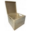 Čtvercový úložný box s víkem 30x30 cm