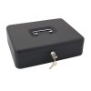 Pokladna se zámkem 30x24x9 cm + zásobník na euromince - černá