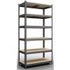 Kovový regál ECONOMY 280x100x40 6 polic - černá