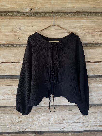 Obojstranná blúzka s viazaním - viac farieb