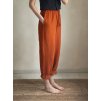 Mušelínové balónové nohavice tehlové