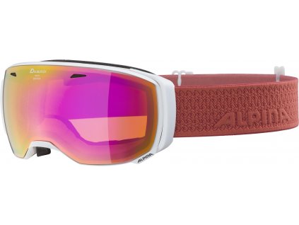 Lyžařské brýle Alpina Estetica HM Q+VM - white/coral
