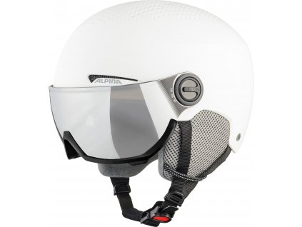 Lyžařská helma Alpina Arber Visor - white matt