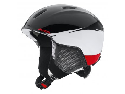 Dětská lyžařská helma Alpina Carat LX - black/white/red